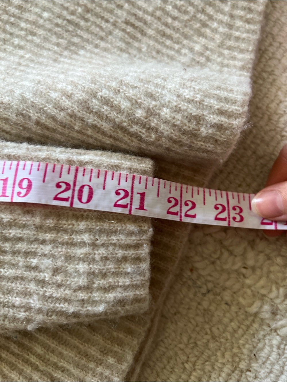 COS Beige Wool Ribbed Crewneck Sweater Size M Minimalist Oatmeal - Picture 10 of 10